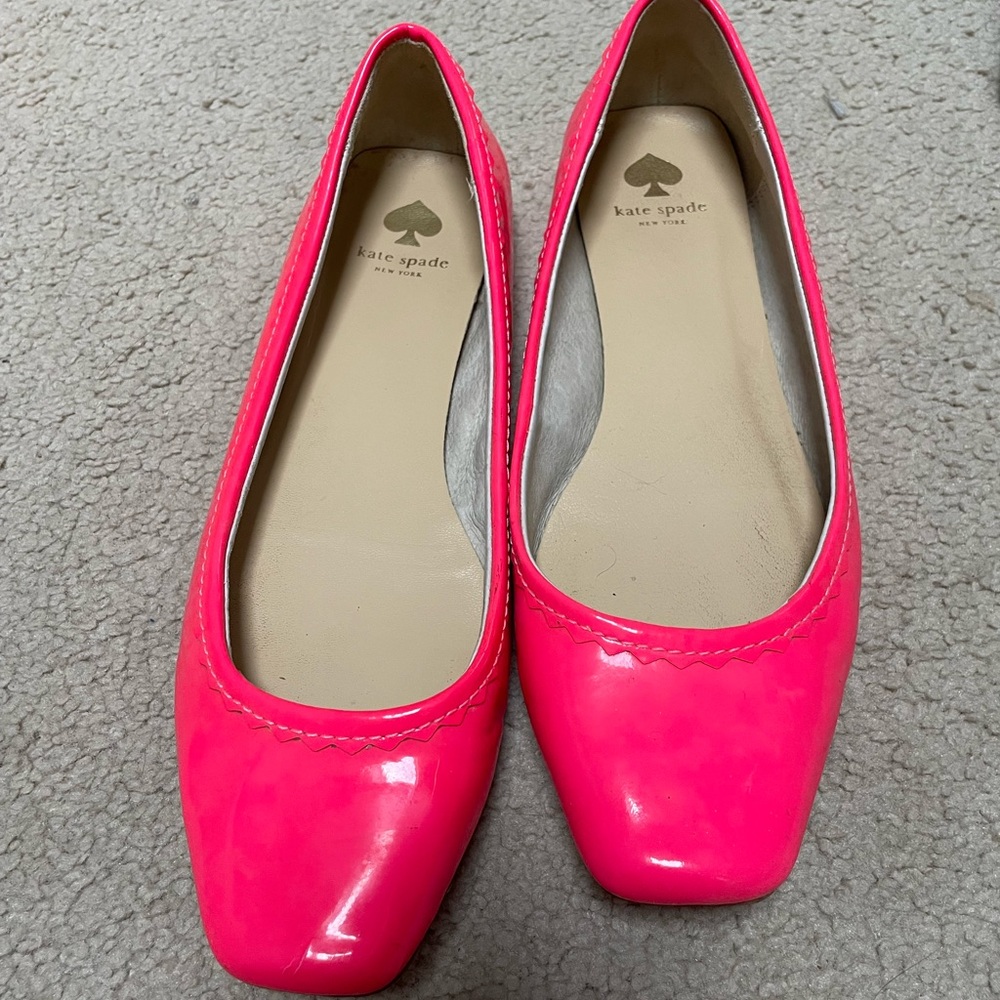 Kate spade bright pink ballet flats